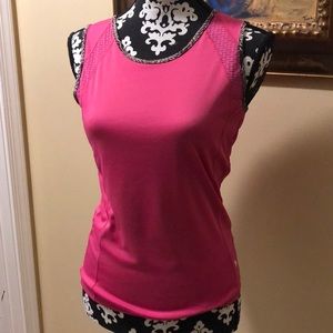 💕Prince 🎾Tennis, Keyhole back basketweave detail, floral piping athletic top